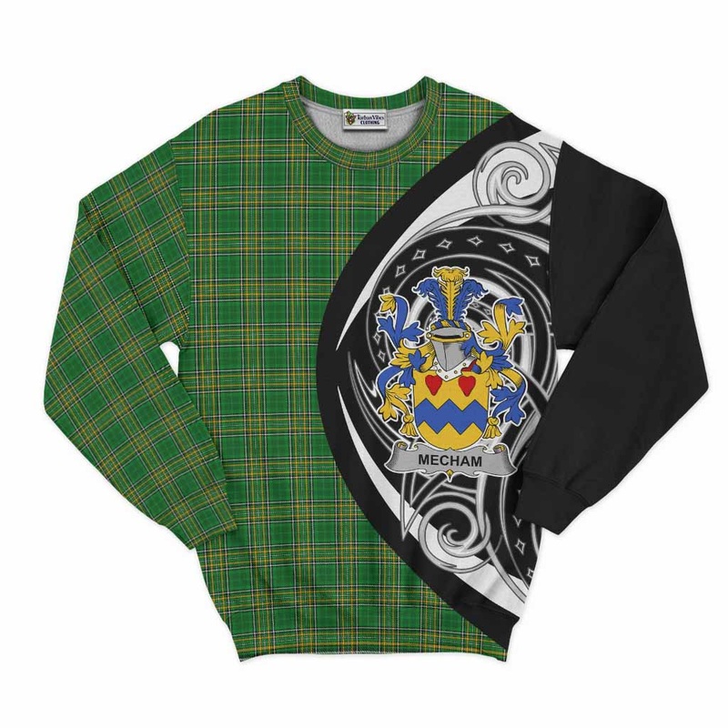 Mecham Irish Clan Sweatshirt Celtic Circle Style