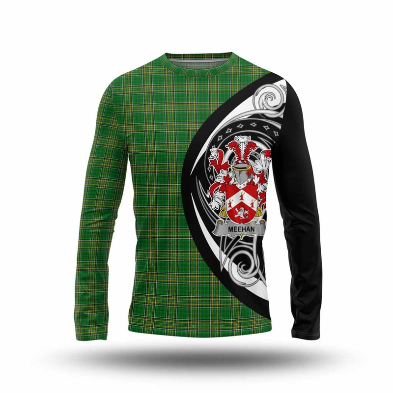 Meehan Irish Clan Long Sleeve T-Shirt Celtic Circle Style