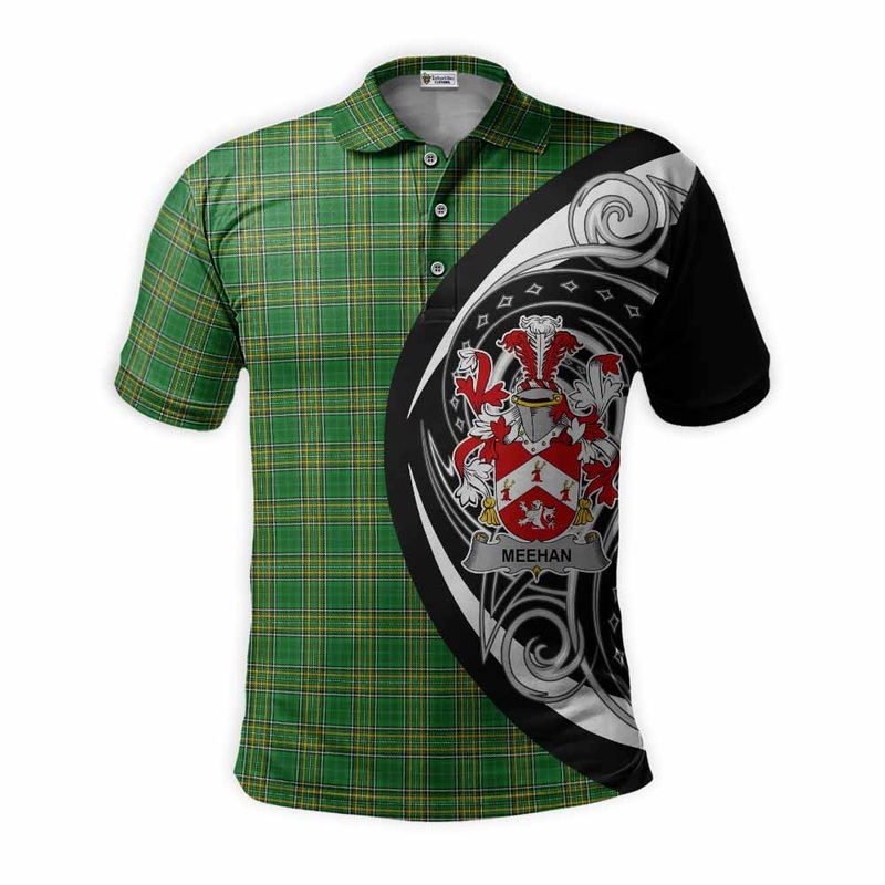 Meehan Irish Clan Polo Shirt Celtic Circle Style