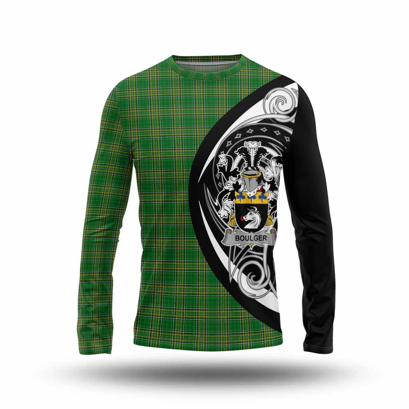Boulger Irish Clan Long Sleeve T-Shirt Celtic Circle Style