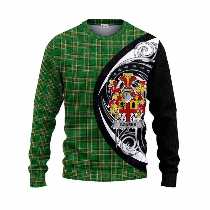 Bourke Irish Clan Knitted Sweater Celtic Circle Style
