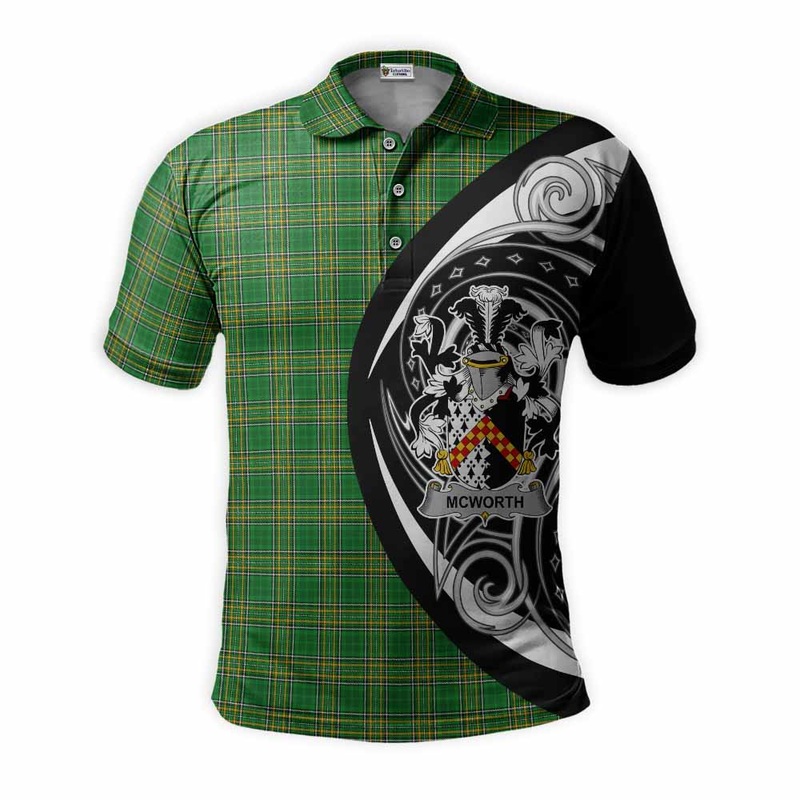 McWorth Irish Clan Polo Shirt Celtic Circle Style