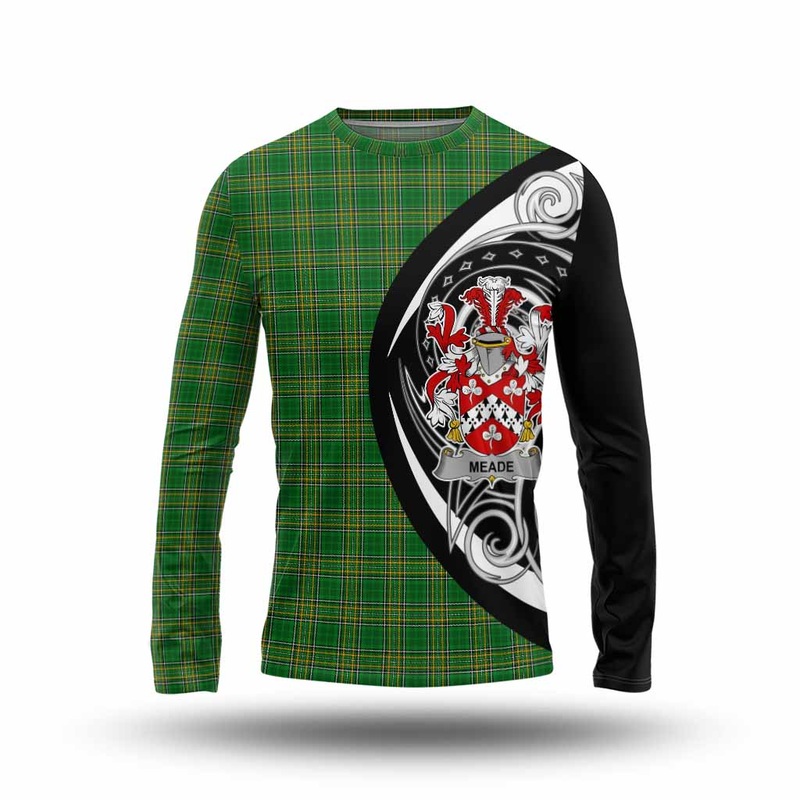 Meade Irish Clan Long Sleeve T-Shirt Celtic Circle Style