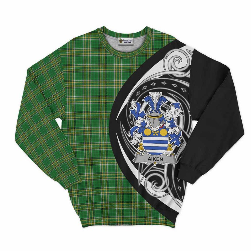 Aiken Irish Clan Sweatshirt Celtic Circle Style