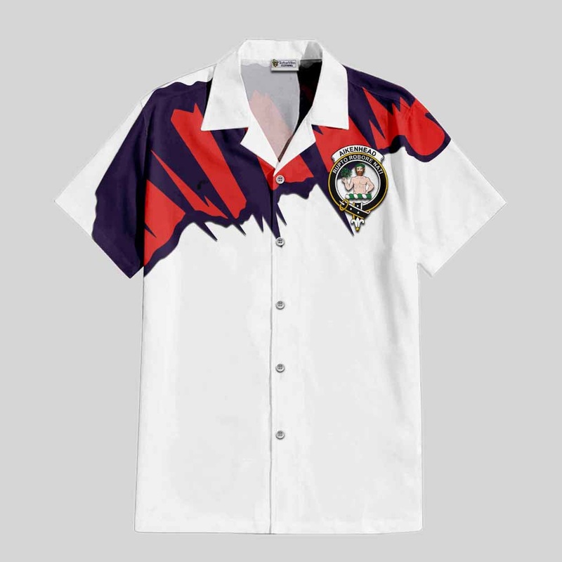 Aikenhead Clan Crest Short Sleeve Button Shirt with Retro Sport Style