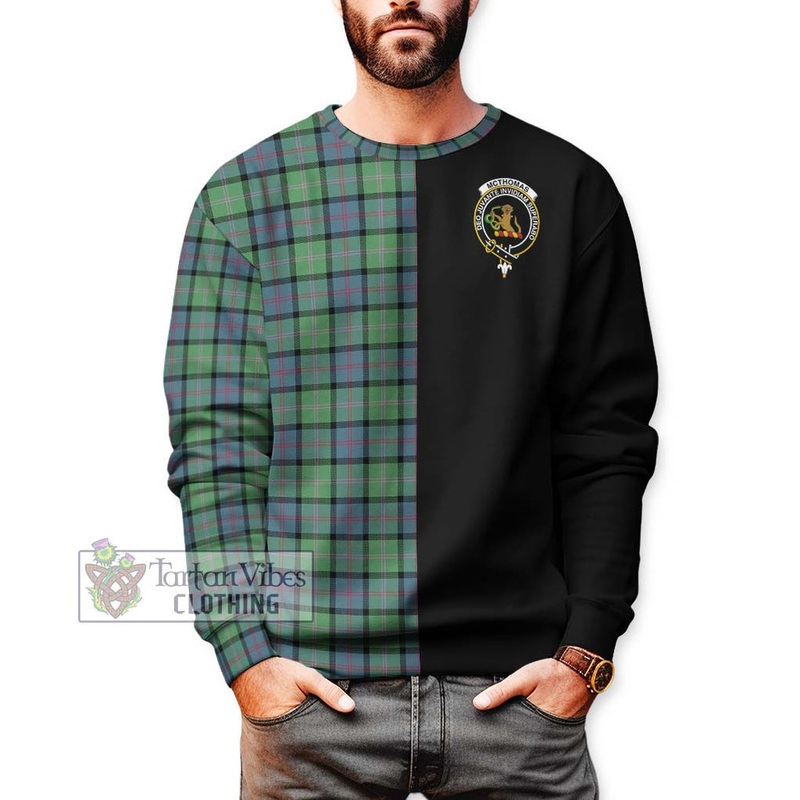 McThomas Ancient Tartan Sweatshirt with Family Crest and Half Of Me Style