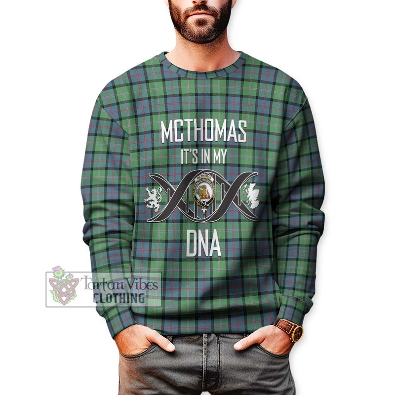 McThomas Ancient Tartan Sweatshirt with Family Crest DNA In Me Style