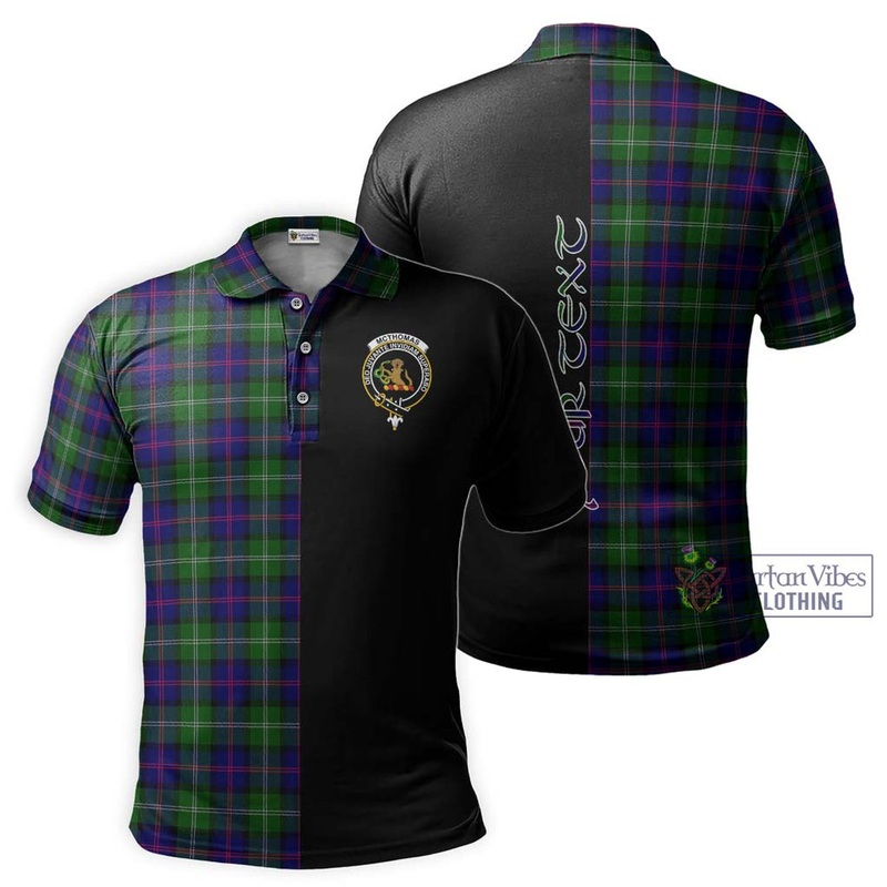 McThomas Modern Tartan Polo Shirt with Family Crest and Half Of Me Style