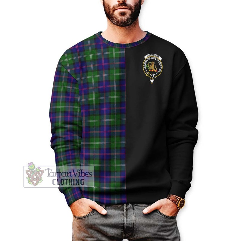 McThomas Modern Tartan Sweatshirt with Family Crest and Half Of Me Style