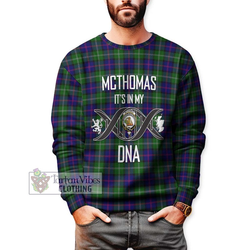 McThomas Modern Tartan Sweatshirt with Family Crest DNA In Me Style