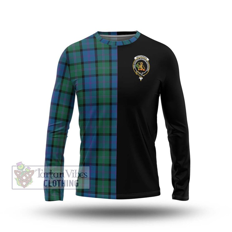 McThomas Tartan Long Sleeve T-Shirt with Family Crest and Half Of Me Style