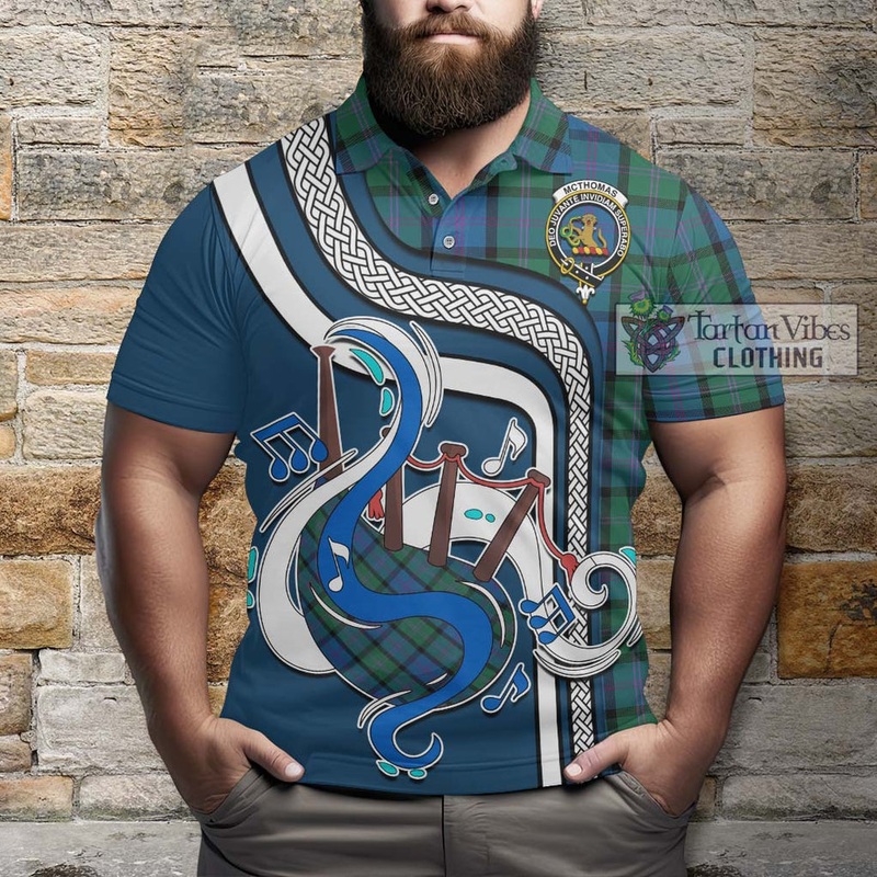 McThomas Tartan Polo Shirt with Epic Bagpipe Style
