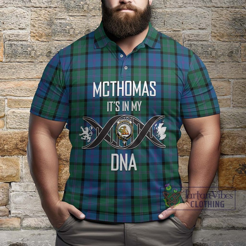 McThomas Tartan Polo Shirt with Family Crest DNA In Me Style