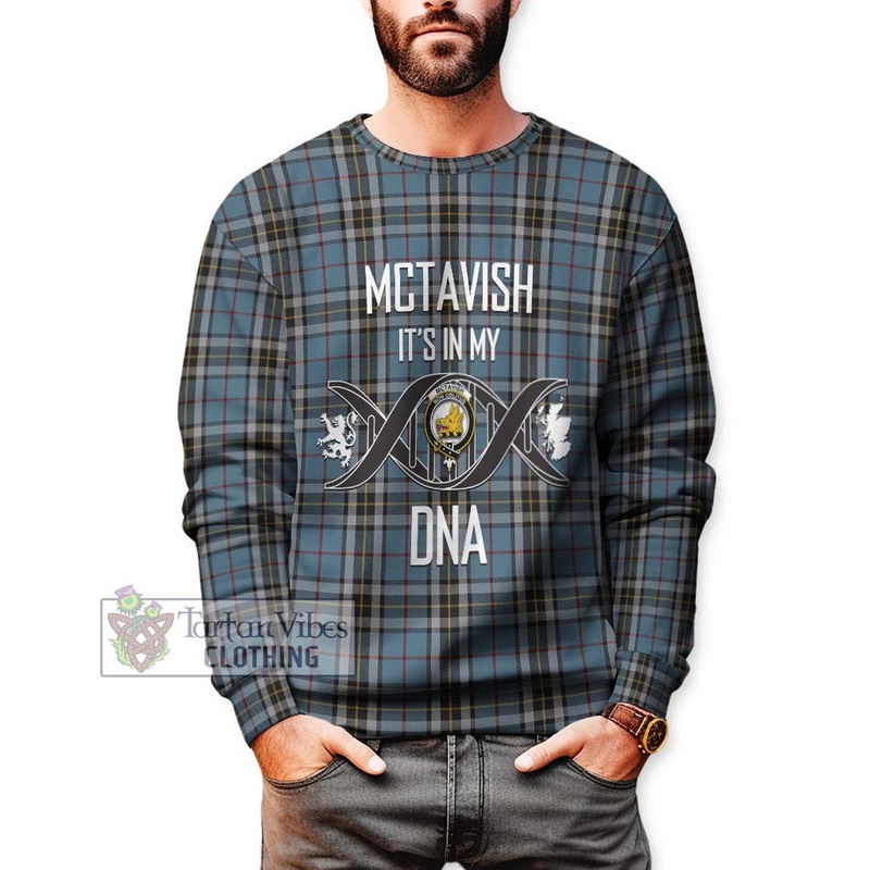 McTavish Dress Tartan Sweatshirt with Family Crest DNA In Me Style