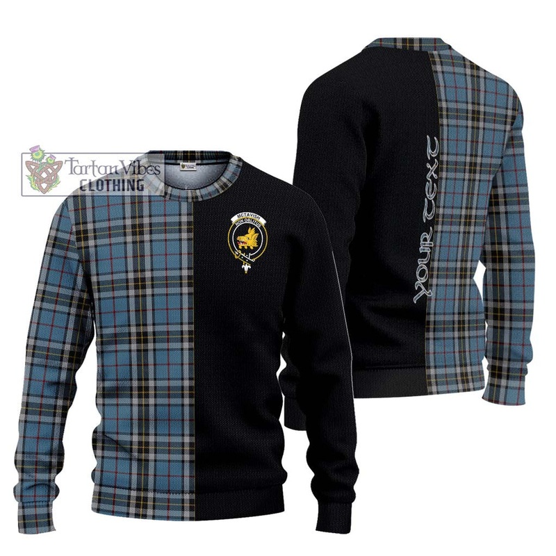 McTavish Dress Tartan Ugly Sweater with Family Crest and Half Of Me Style