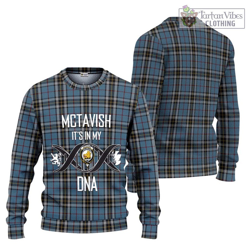 McTavish Dress Tartan Ugly Sweater with Family Crest DNA In Me Style