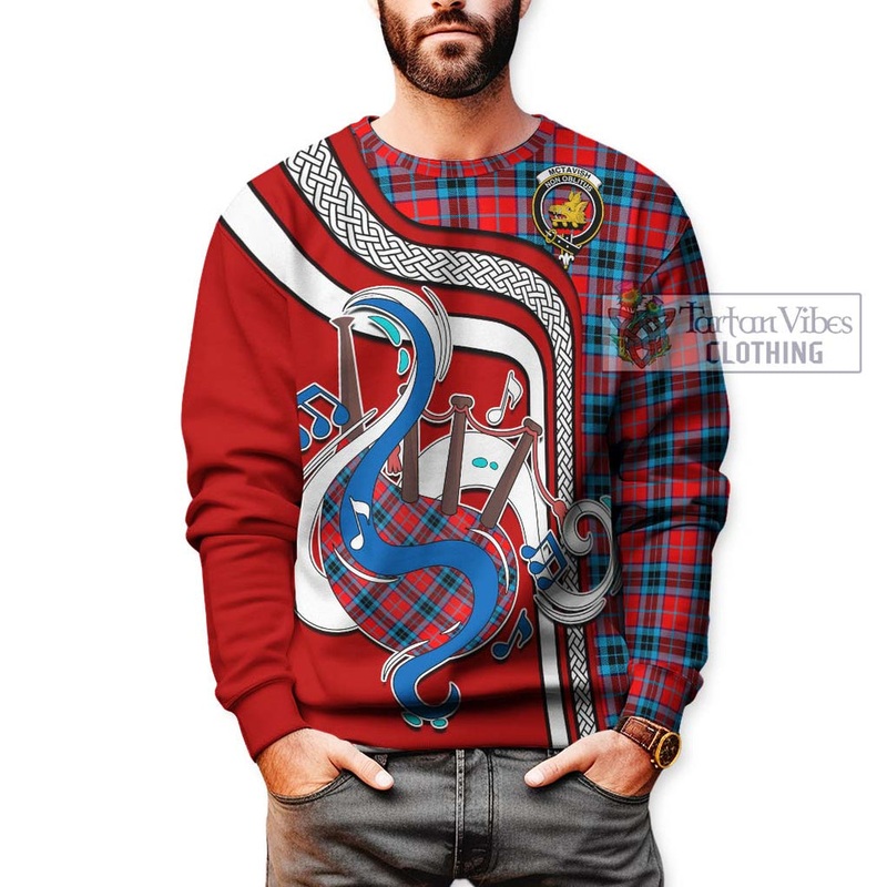 McTavish Modern Tartan Sweatshirt with Epic Bagpipe Style