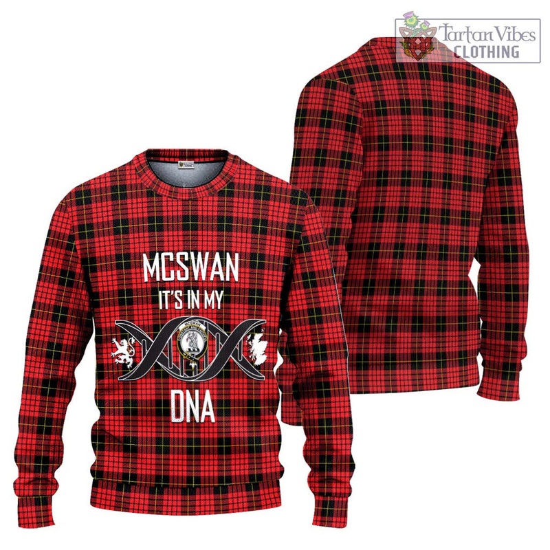 McSwan Modern Tartan Ugly Sweater with Family Crest DNA In Me Style