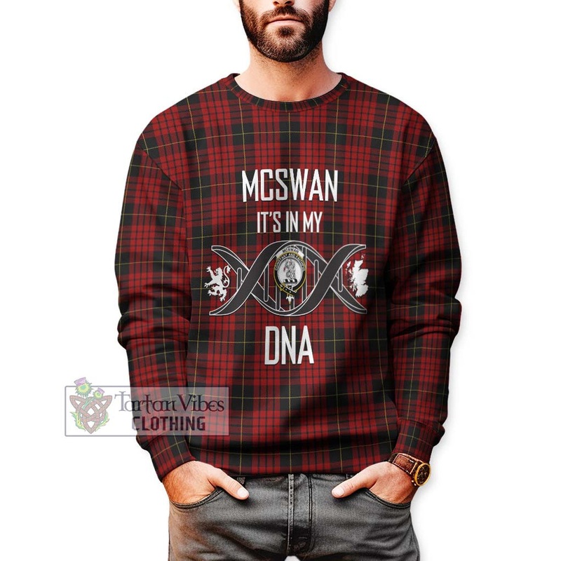 McSwan Tartan Sweatshirt with Family Crest DNA In Me Style
