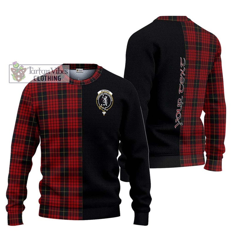 McSwan Tartan Ugly Sweater with Family Crest and Half Of Me Style