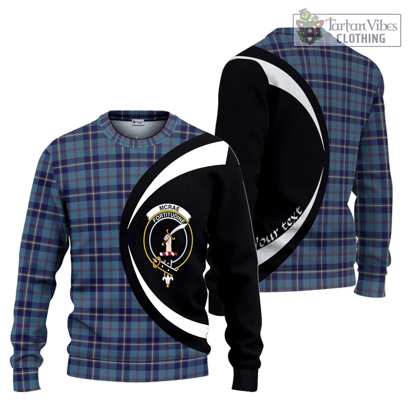 McRae of America Tartan Ugly Sweater with Family Crest Circle Style