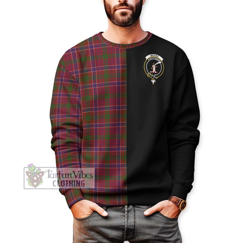 McRae Red Tartan Sweatshirt with Family Crest and Half Of Me Style