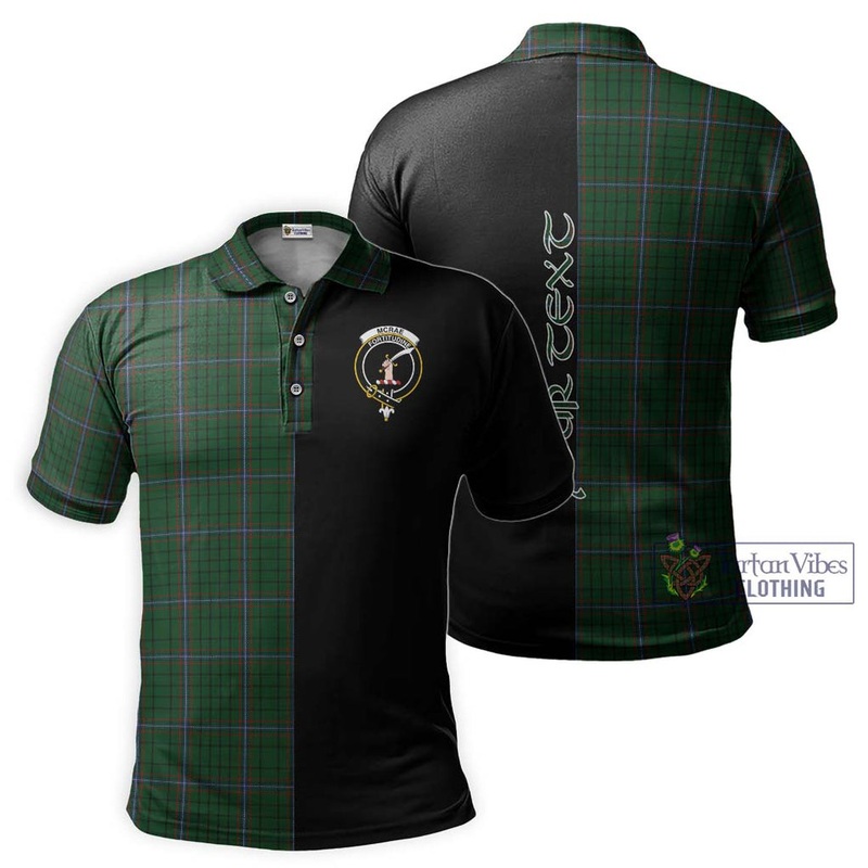 McRae Tartan Polo Shirt with Family Crest and Half Of Me Style