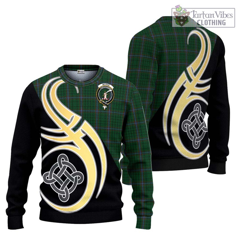 McRae Tartan Ugly Sweater with Family Crest and Celtic Symbol Style