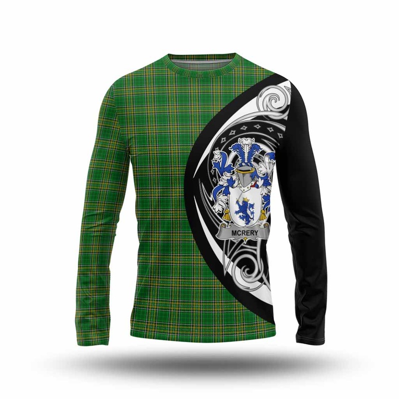 McRery Irish Clan Long Sleeve T-Shirt Celtic Circle Style