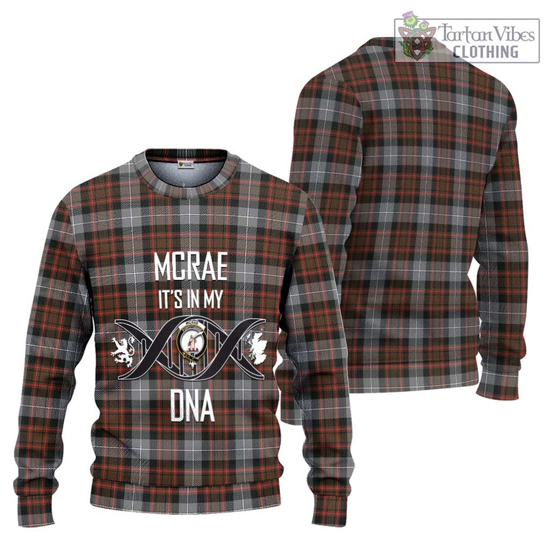 McRae Hunting Weathered Tartan Ugly Sweater with Family Crest DNA In Me Style