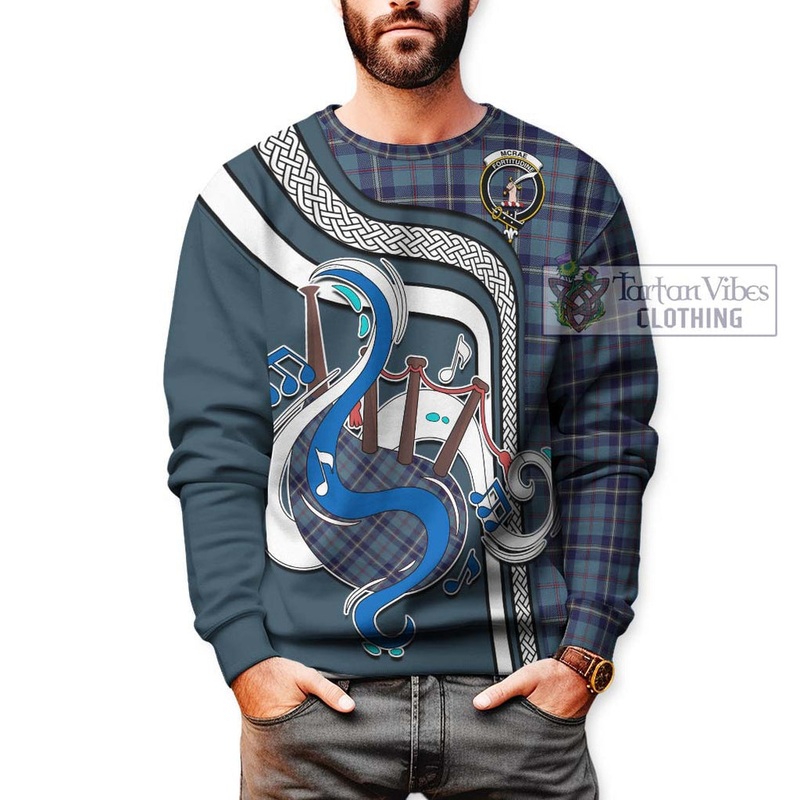 McRae of America Tartan Sweatshirt with Epic Bagpipe Style