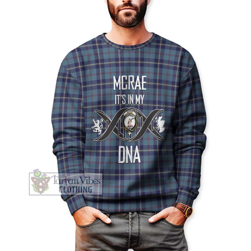 McRae of America Tartan Sweatshirt with Family Crest DNA In Me Style