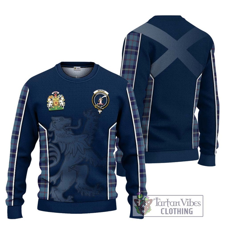 McRae of America Tartan Ugly Sweater with Family Crest and Lion Rampant Vibes Sport Style
