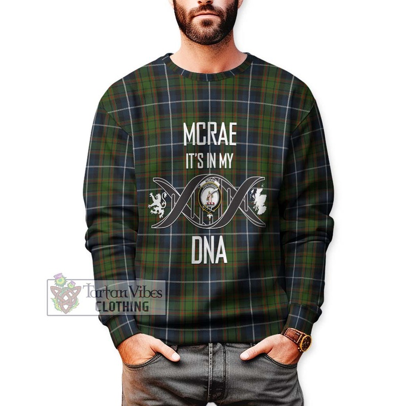 McRae Hunting Tartan Sweatshirt with Family Crest DNA In Me Style