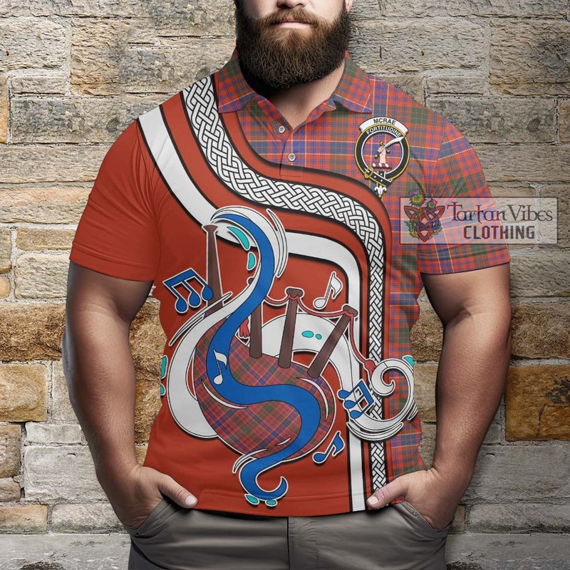 McRae Ancient Tartan Polo Shirt with Epic Bagpipe Style