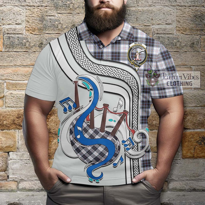 McRae Dress Modern Tartan Polo Shirt with Epic Bagpipe Style