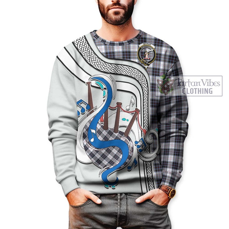 McRae Dress Modern Tartan Sweatshirt with Epic Bagpipe Style