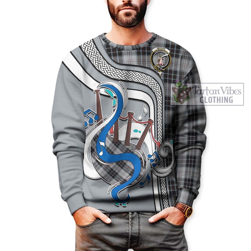 McRae Dress Tartan Sweatshirt with Epic Bagpipe Style
