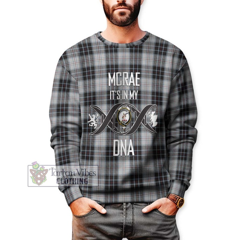 McRae Dress Tartan Sweatshirt with Family Crest DNA In Me Style