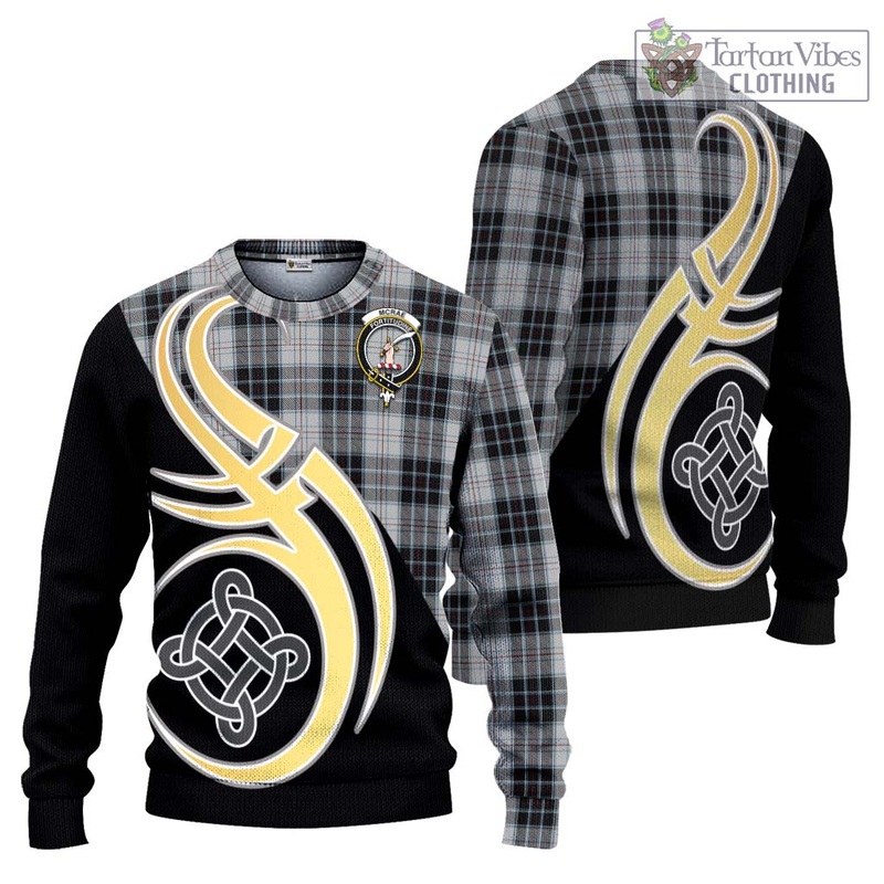 McRae Dress Tartan Ugly Sweater with Family Crest and Celtic Symbol Style