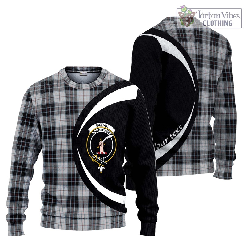 McRae Dress Tartan Ugly Sweater with Family Crest Circle Style