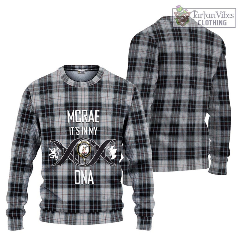 McRae Dress Tartan Ugly Sweater with Family Crest DNA In Me Style