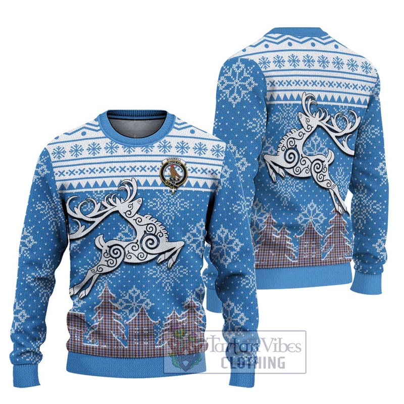 Boswell Clan Christmas Ugly Sweater Celtic Reindeer Style