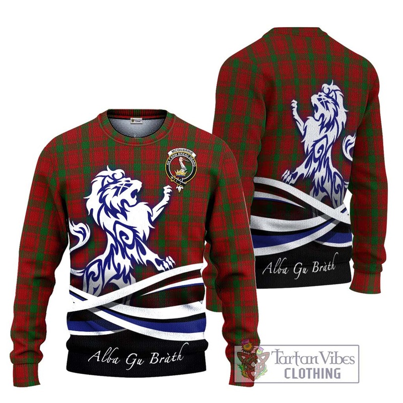 McQueary Tartan Ugly Sweater with Alba Gu Brath Regal Lion Emblem