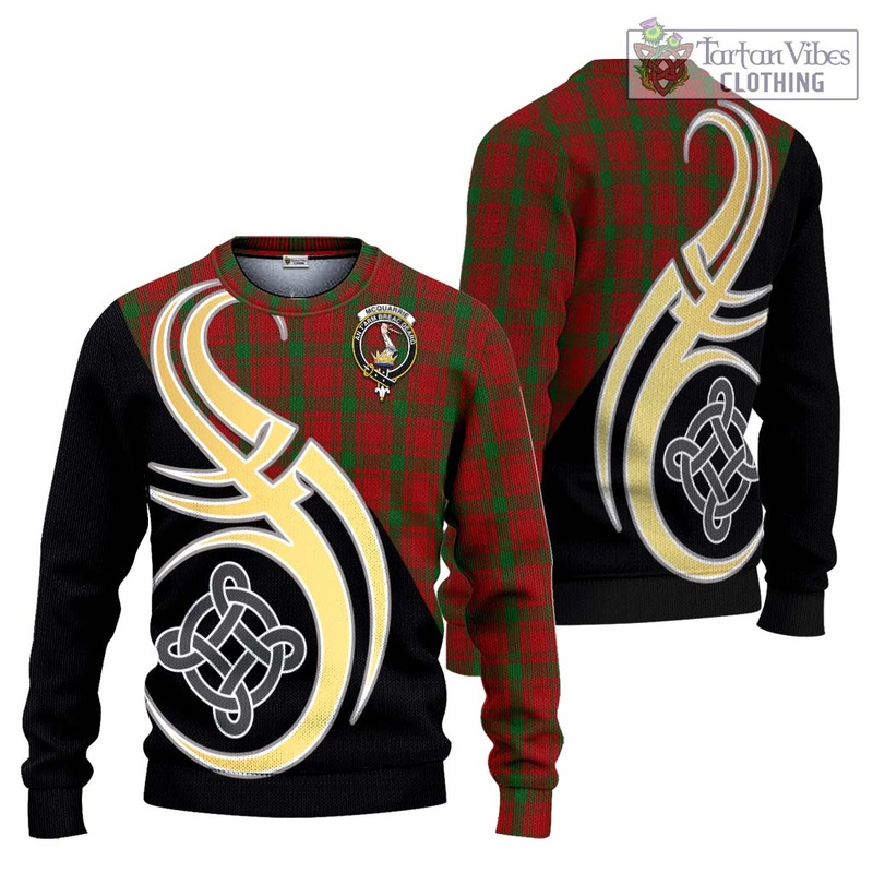 McQueary Tartan Ugly Sweater with Family Crest and Celtic Symbol Style