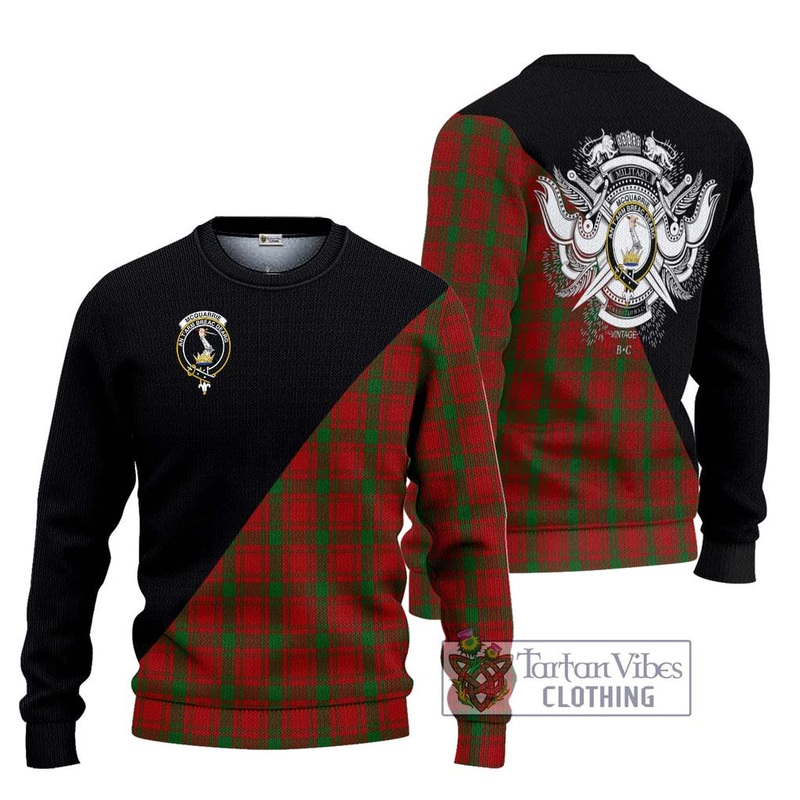 McQueary Tartan Ugly Sweater with Family Crest and Military Logo Style