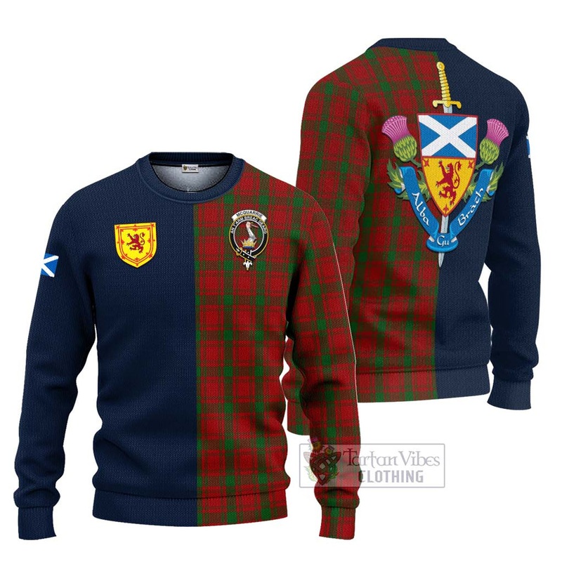 McQueary Tartan Ugly Sweater with Scottish Lion Royal Arm Half Style