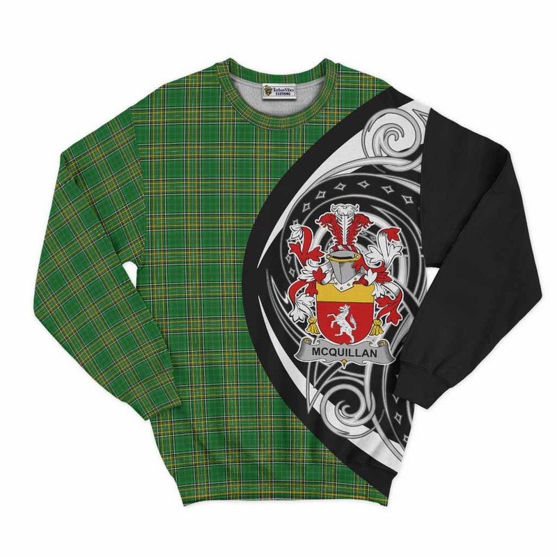 McQuillan Irish Clan Sweatshirt Celtic Circle Style